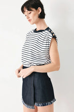 Load image into Gallery viewer, Navy Blue Striped Top
