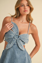 Load image into Gallery viewer, Denim Flower Maxi Dress

