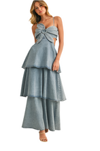 Load image into Gallery viewer, Denim Flower Maxi Dress
