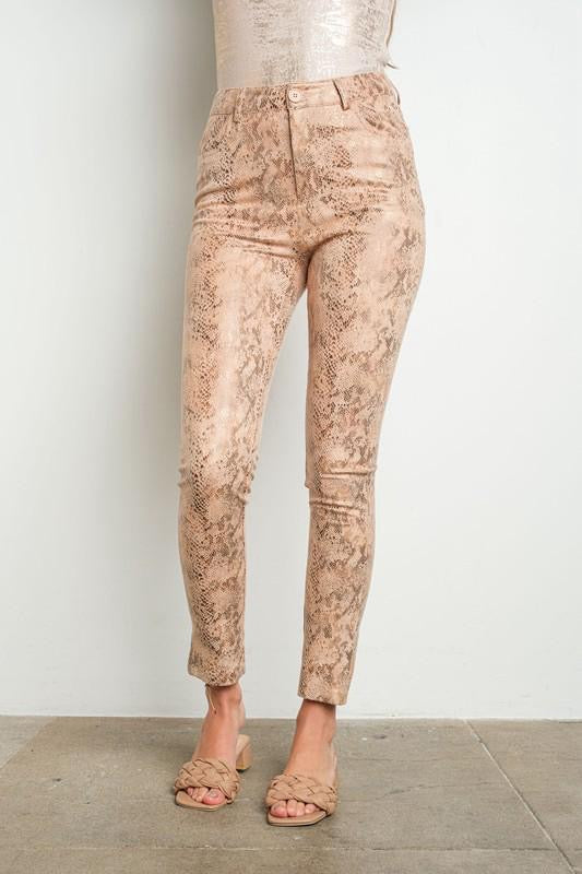 Snake Skinny Pants