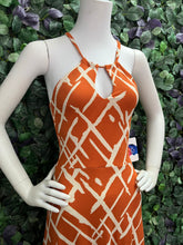 Load image into Gallery viewer, PIA Open Back Maxi Dress Orange Print
