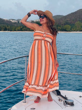 Load image into Gallery viewer, Strapless Cotton Midi Dress
