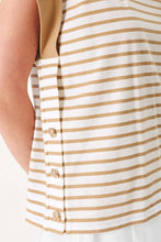 Load image into Gallery viewer, Tan Striped Top
