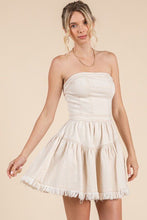 Load image into Gallery viewer, Strapless Denim Mini Dress
