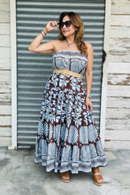 Load image into Gallery viewer, Strapless Print Maxi Dress
