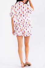 Load image into Gallery viewer, White &amp; Purple Champagne PJ’s

