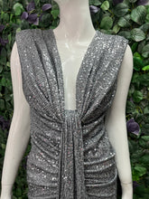 Load image into Gallery viewer, Long Silver Sequin Dress
