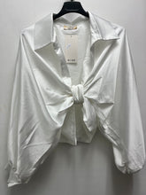 Load image into Gallery viewer, Front Knot Satin Blouse
