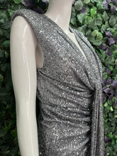 Load image into Gallery viewer, Long Silver Sequin Dress
