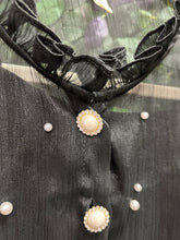 Load image into Gallery viewer, Sheer Black Pearl Blouse
