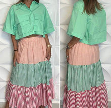 Load image into Gallery viewer, Colorful Stripes Midi Skirt (SKIRT ONLY)
