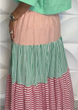 Load image into Gallery viewer, Colorful Stripes Midi Skirt (SKIRT ONLY)
