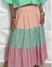 Load image into Gallery viewer, Colorful Stripes Midi Skirt (SKIRT ONLY)
