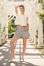 Load image into Gallery viewer, High Waisted Blue and Olive Green Summer Short
