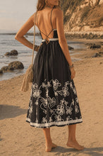 Load image into Gallery viewer, Black w/ white embroidery dress
