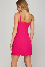 Load image into Gallery viewer, Scallop Detail Mini Dress
