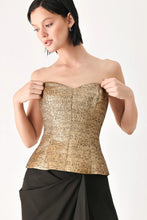 Load image into Gallery viewer, Gold Rush Metallic Sweetheart Tube Top
