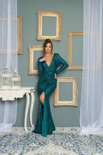 Load image into Gallery viewer, Green Sequins Gala Dress
