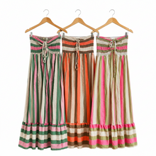 Load image into Gallery viewer, Strapless Cotton Dress (Neon Print)
