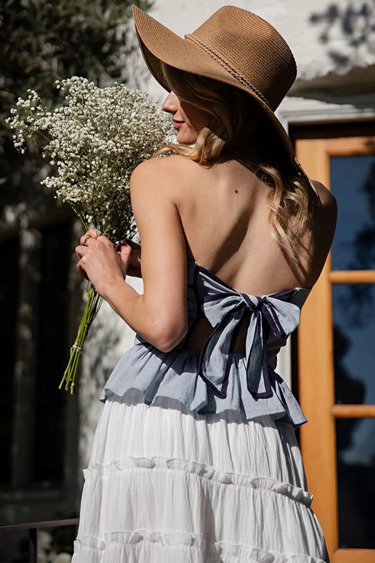 Tie Back Strapless Top