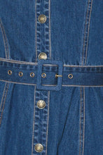 Load image into Gallery viewer, Short Sleeve Denim Midi Dress
