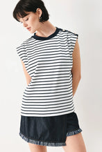Load image into Gallery viewer, Navy Blue Striped Top
