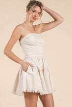 Load image into Gallery viewer, Strapless Denim Mini Dress
