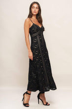Load image into Gallery viewer, Black Lace Midi Dress
