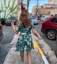 Load image into Gallery viewer, Green Floral Mini Dress
