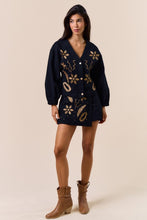 Load image into Gallery viewer, Black and Gold Detailed Embroidered Skort Set
