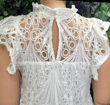 Load image into Gallery viewer, White Lace Mini Dress
