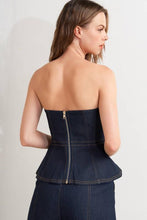 Load image into Gallery viewer, Strapless Denim Top
