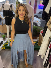 Load image into Gallery viewer, Linen High Low Maxi Skirt Solids
