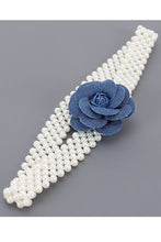 Load image into Gallery viewer, Denim Flower Belt
