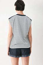 Load image into Gallery viewer, Navy Blue Striped Top
