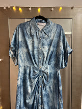 Load image into Gallery viewer, Silky Blue Dress w. Pearl Buttons
