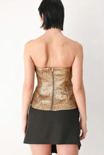 Load image into Gallery viewer, Gold Rush Metallic Sweetheart Tube Top
