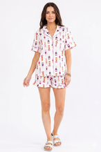 Load image into Gallery viewer, White &amp; Purple Champagne PJ’s
