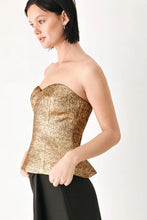 Load image into Gallery viewer, Gold Rush Metallic Sweetheart Tube Top

