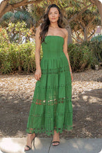 Load image into Gallery viewer, Eyelet Lace Strapless Dress

