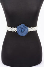 Load image into Gallery viewer, Denim Flower Belt
