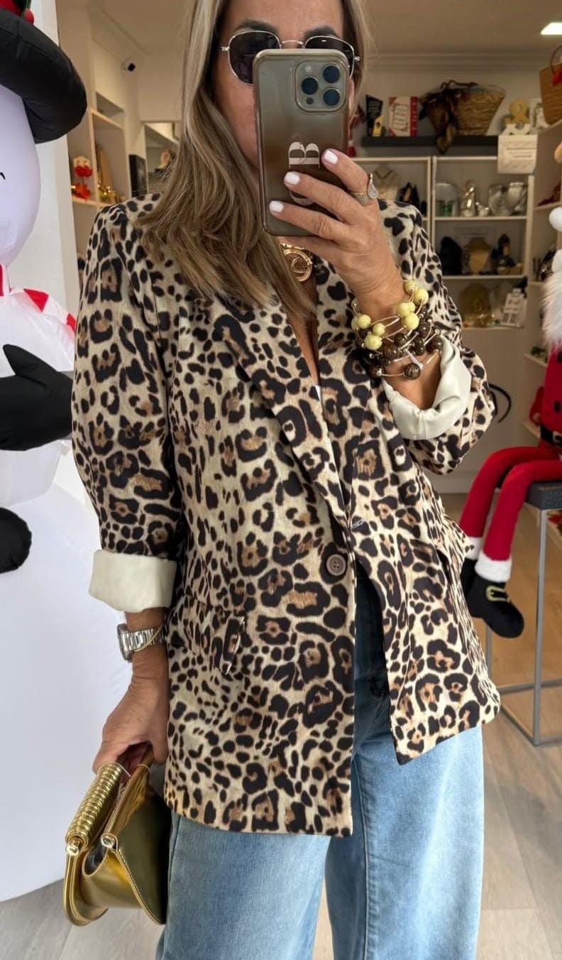 Cheetah Print Blazer