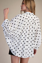 Load image into Gallery viewer, Polka Dot Blouse with Wide Sleeves
