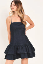 Load image into Gallery viewer, Denim Ruffle Mini Dress
