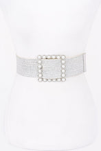 Load image into Gallery viewer, Pearl Buckle Elastic Gold/Silver Belt
