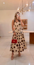 Load image into Gallery viewer, Belted Polka Dot Midi Dress
