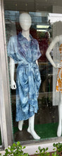 Load image into Gallery viewer, Silky Blue Dress w. Pearl Buttons
