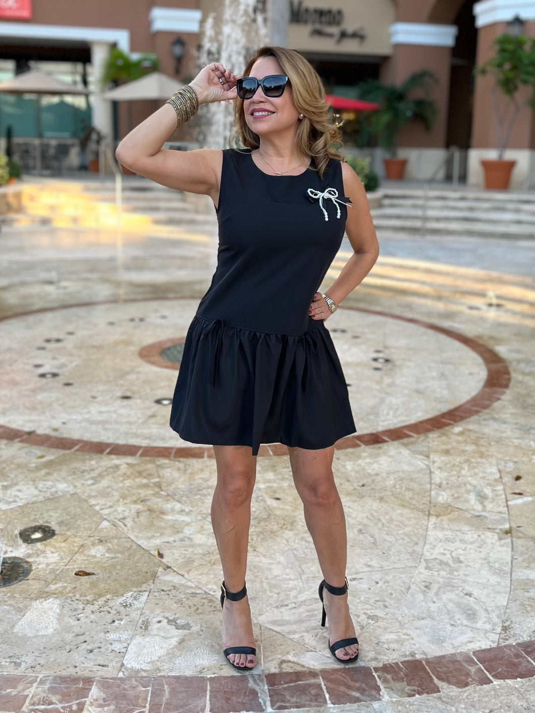 Pearl Black Mini Dress