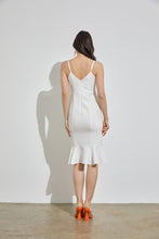 Load image into Gallery viewer, White Ruffled Slit Dress
