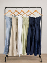 Load image into Gallery viewer, Strapless Linen Midi Dress
